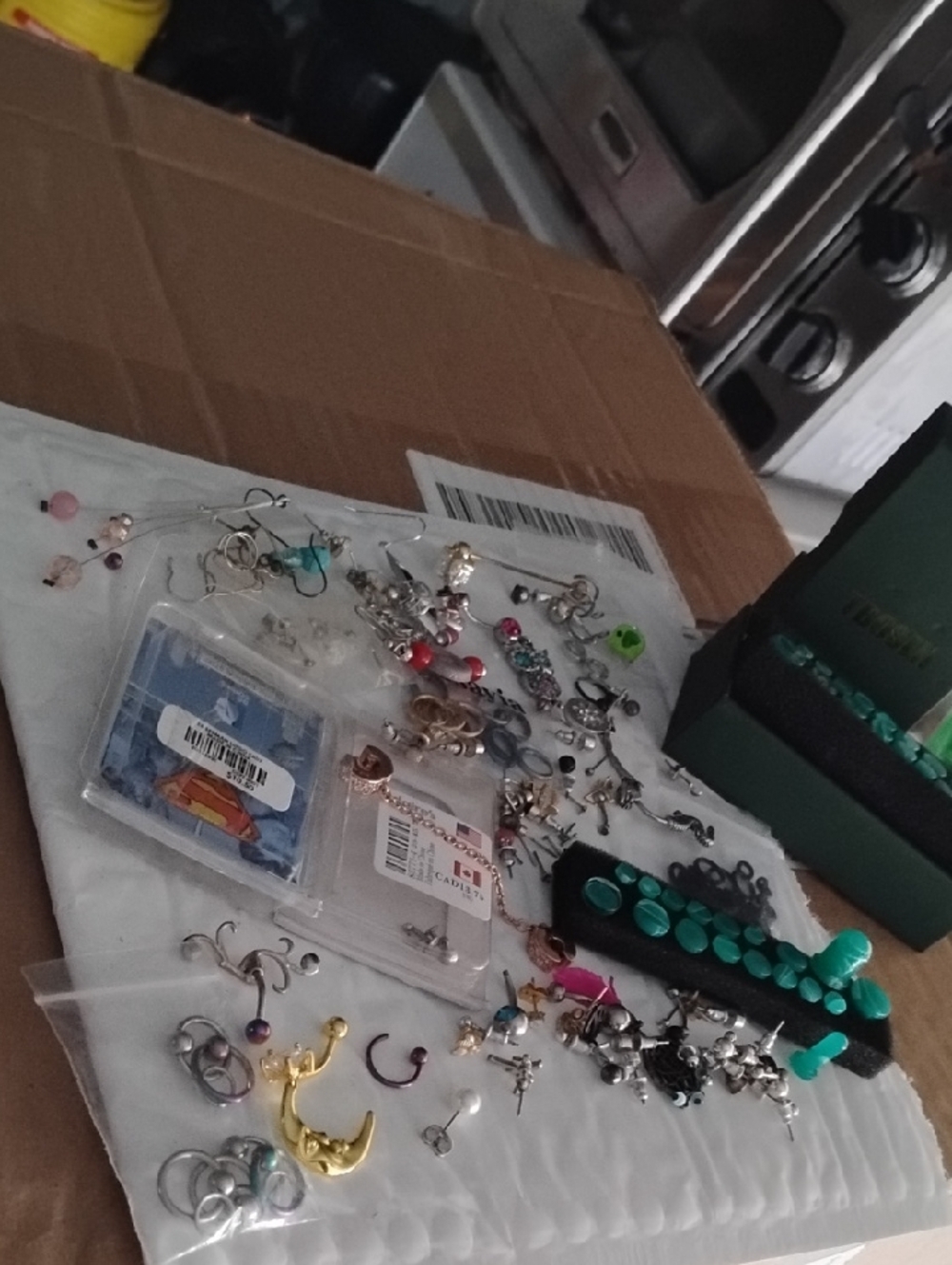 Assorted Turquoise and Silver Body Jewelry Lot
